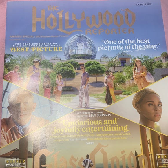 The Hollywood Reporter Daniel Craig Glass Onion collectible magazine NWT - Picture 1 of 2